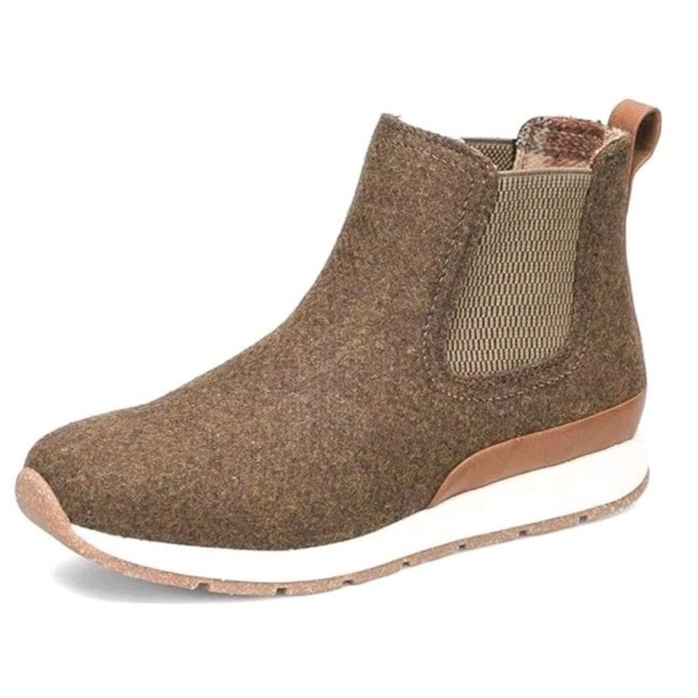 NEW b.o.c. Women's Kara Wool Ankle Chelsea Boots Brown Sz 6.5 Slip On Bootie‎